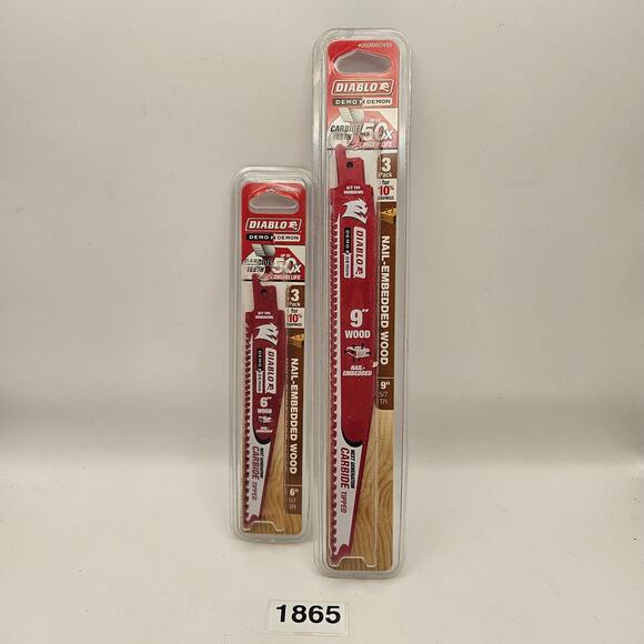 DIABLO Other - DIABLO DS0606CWS3 CARBIDE 6" + DS0906CWS3 CARBIDE 9" RECIPROCATING SAW BLADE NIB